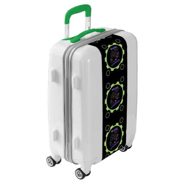 Journey Trough Time & Terrain, Travel Adventure  Luggage (Rotated Left)