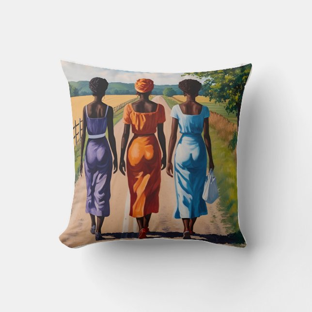 Journeys in Rhythm Throw Pillow (Front)