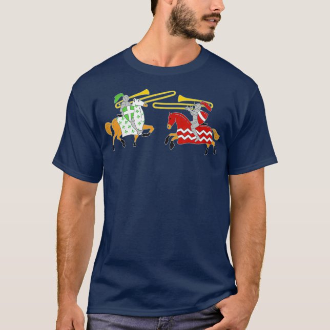 Jousting Funny Trombone  For Trombonists  (2) T-Shirt (Front)