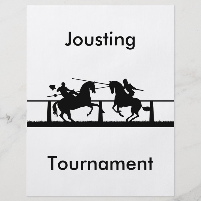 Jousting, Jousting, Tournament Full Color Flyer