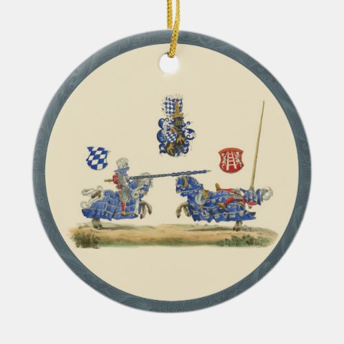 Jousting Knights _ Medieval Theme Ceramic Ornament