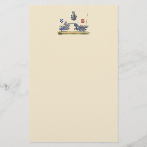 Jousting Knights _ Medieval Theme Stationery
