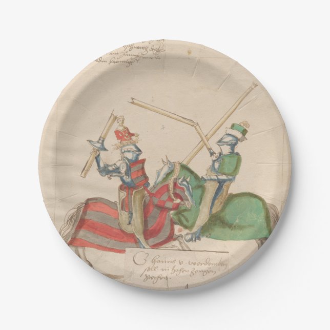 Jousting Knights Paper Plates (Front)