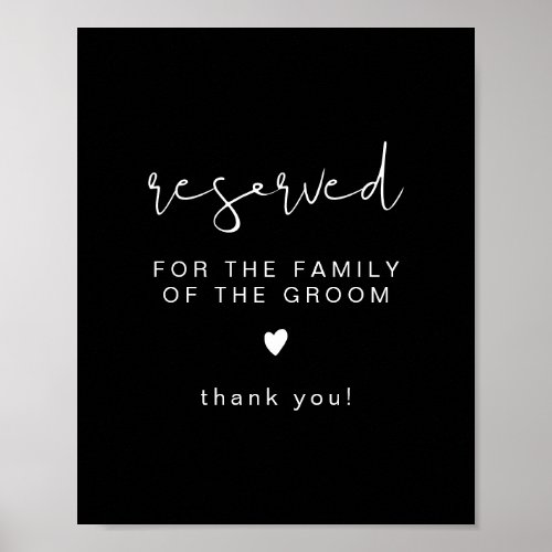 JOVI Black Edgy Reserved for Family of Groom  Poster