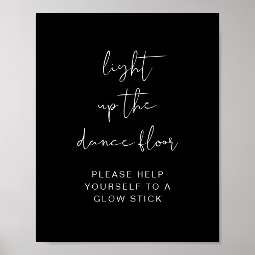 JOVI Black Light Up The Dance Floor Glow Stick  Poster