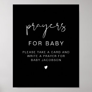 JOVI Edgy Black Baby Shower Prayers for Baby Sign