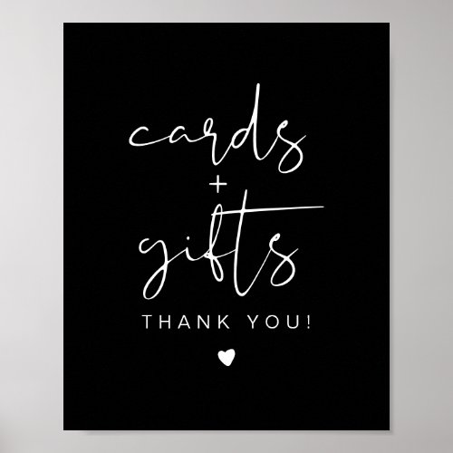JOVI Edgy Black Modern Cards  Gifts Sign
