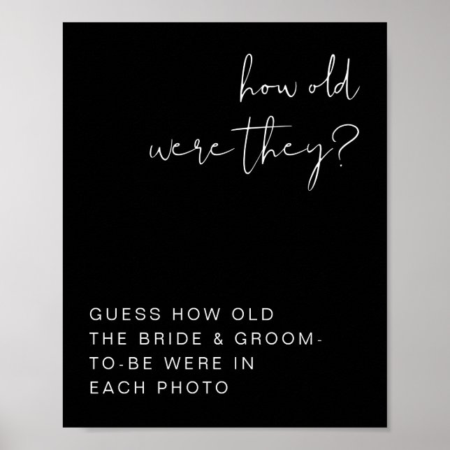 JOVI Edgy Black Modern How Old Were They Sign (Front)