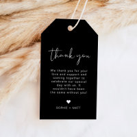 JOVI Edgy Black Modern Minimalist Favor Tags