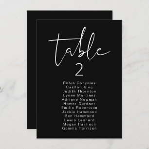 JOVI Edgy Black Modern Table Seating Card