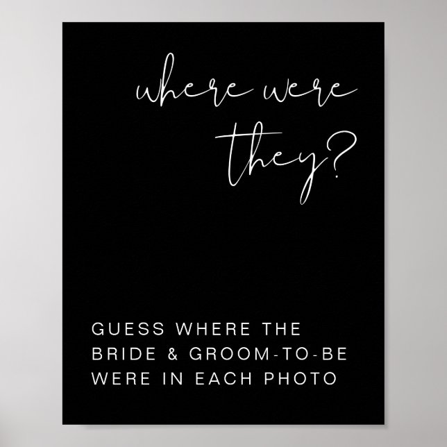 JOVI Edgy Black Modern Where Were They Sign (Front)