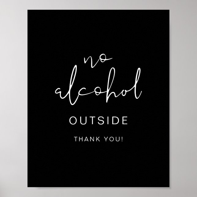 JOVI Edgy Modern Black No Alcohol Outside Poster (Front)