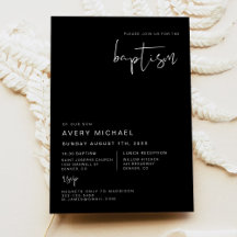 JOVI Edgy Modern Minimalist Edgy Black Baptism