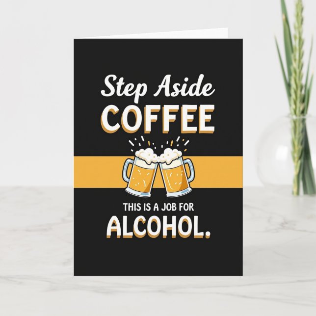 Jovial Birthday Black Canvas Card (Front)