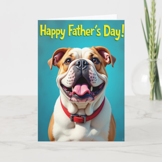 Jovial Dog Fathers Day Card (Front)
