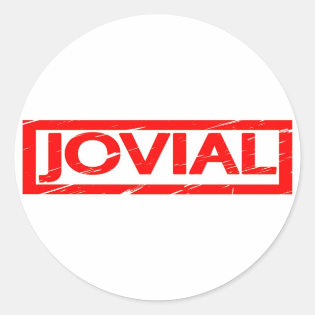 Jovial Stamp Classic Round Sticker (Front)