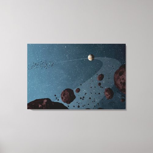 Jovian Trojans Asteroids Canvas Print