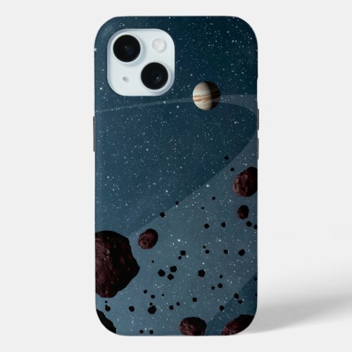 Jovian Trojans Asteroids iPhone 15 Case