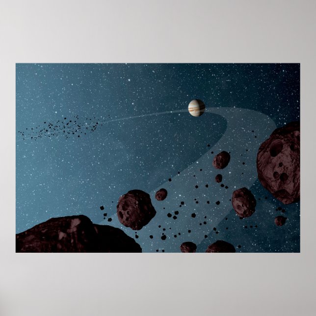 Jovian Trojans Asteroids. Poster (Front)