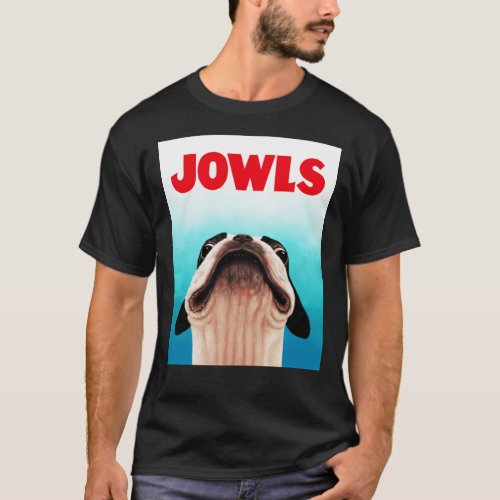 Jowls Boston Terrier poster Classic T_Shirt