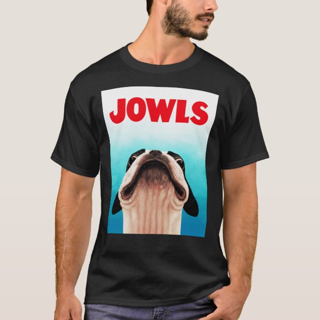 Jowls Boston Terrier poster Classic T-Shirt (Front)
