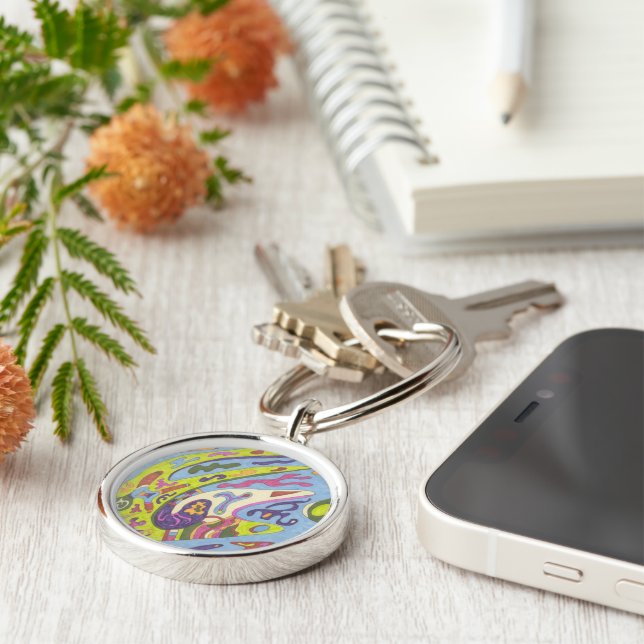 Joy, abstract keychain (Side)