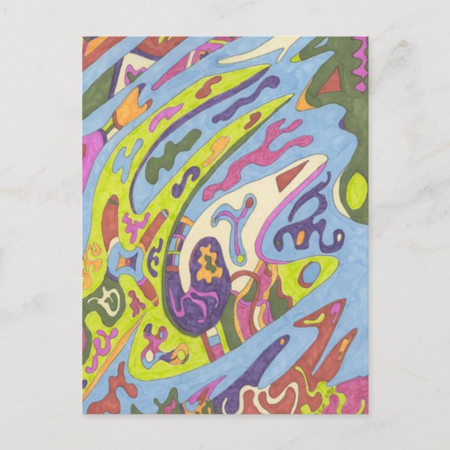 Joy, abstract postcard (Front)