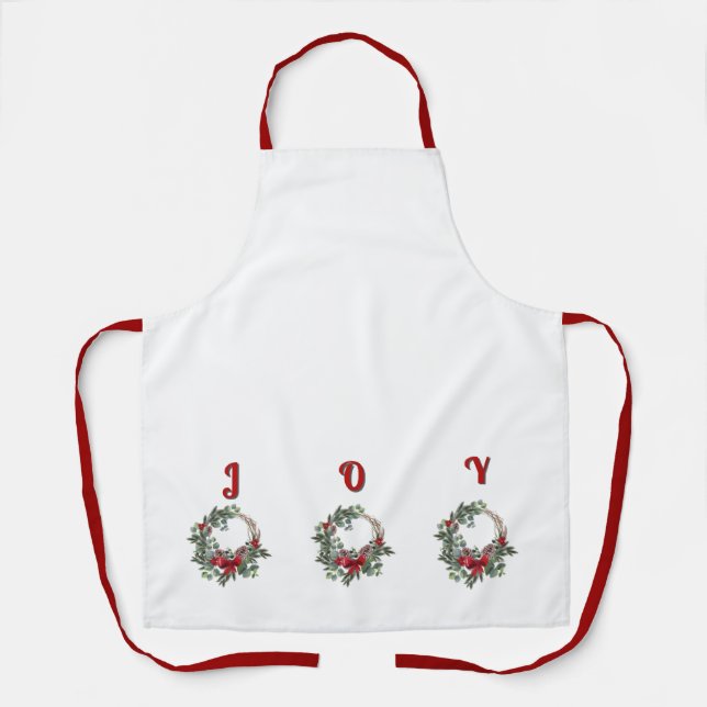“Joy” All-Over Print Apron (Front)
