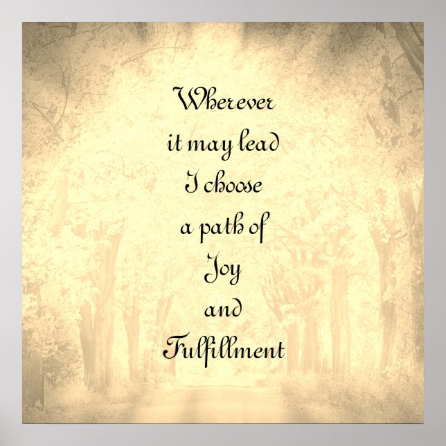 Joy and Fulfillment Poster (Front)