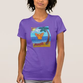 Joy and Peace Beach Angel Art Custom T-shirts