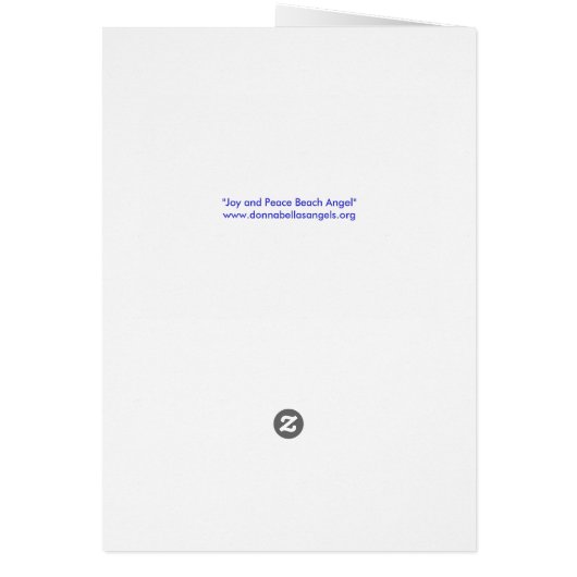 Joy and Peace Beach Angel Custom Greeting Cards (Back)
