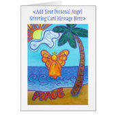 Joy and Peace Beach Angel Custom Greeting Cards (Front)