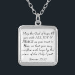 Joy and Peace bible verse Romans 15:13 necklace<br><div class="desc">This item represents Joy and Peace from bible verse Romans 15:13 "May the God of hope fill you with ALL JOY & PEACE as you trust in Him,  so that you may overflow with hope by the power of the Holy Spirit. "</div>