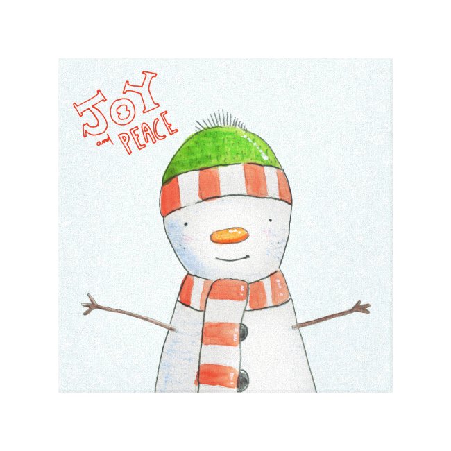 Joy and Peace | Cute Snowman Christmas