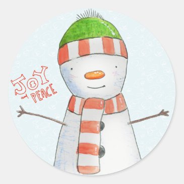 Joy and Peace | Cute Snowman Christmas