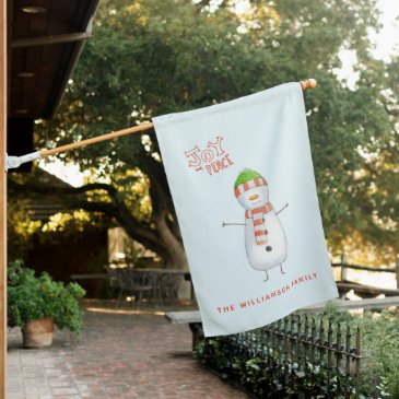 Joy and Peace | Cute Snowman Christmas