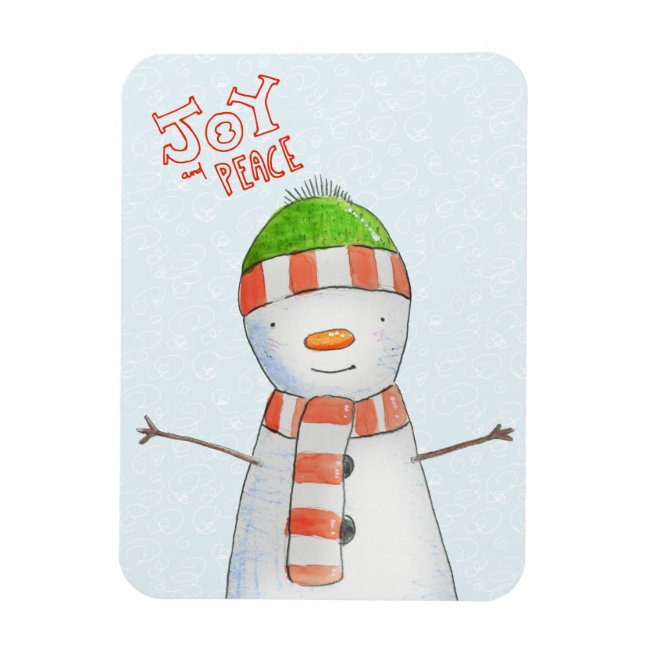 Joy and Peace | Cute Snowman Christmas