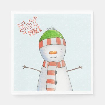 Joy and Peace | Cute Snowman Christmas