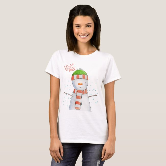 Joy and Peace | Cute Snowman Christmas