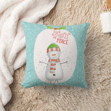 Joy and Peace | Cute Snowman Christmas