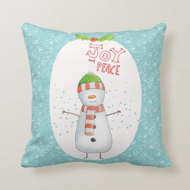 Joy and Peace | Cute Snowman Christmas