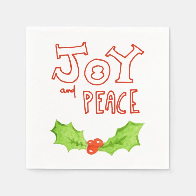 Joy and Peace | Holly Leaf Christmas