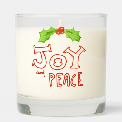 Joy and Peace   Holly Leaf Christmas Scented Candle