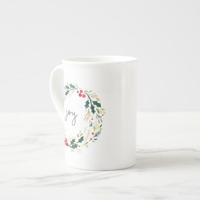 Joy Bone China Mug (Front Left)