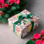 Joy Botanical Floral Festive Garden Pattern Pink Wrapping Paper<br><div class="desc">Beautiful botanical floral & foliage elegant floral pattern wrapping paper. Our design features our hand-drawn floral festive botanicals. The bountiful floral botanicals create a beautiful pattern. We've selected a beautiful color pallet of yellow, blush pink, cranberry red, and deep forest green leaves. The word "Joy" is beautifully incorporated into our...</div>