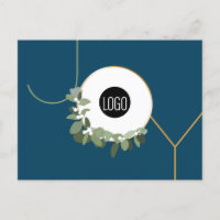Joy Business Logo Happy Holidays Blue