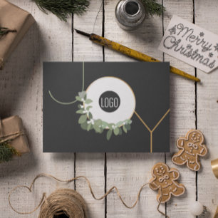 Joy Business Logo Happy Holidays No photo Holiday Card