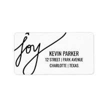 Joy Casual Black Typography Holiday