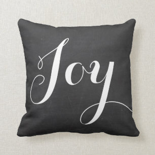 Joy Chalkboard Throw Pillow