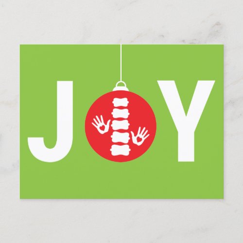 JOY Chiropractic Ornament Design Holiday Postcard